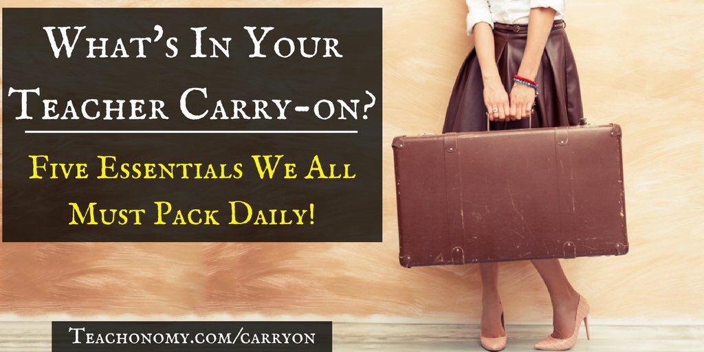 cpoole27's tweet photo. (New post) What's in your Teacher Carry-On? Something to ponder today :) https://t.co/PBqMndwBSL https://t.co/Chln30riFM