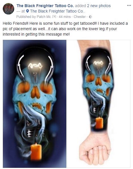 TBlackFreighter's tweet photo. Come get some ink in the heart of #Chester  - Message for details and availability. #tattoo https://t.co/eETUZw2R5w