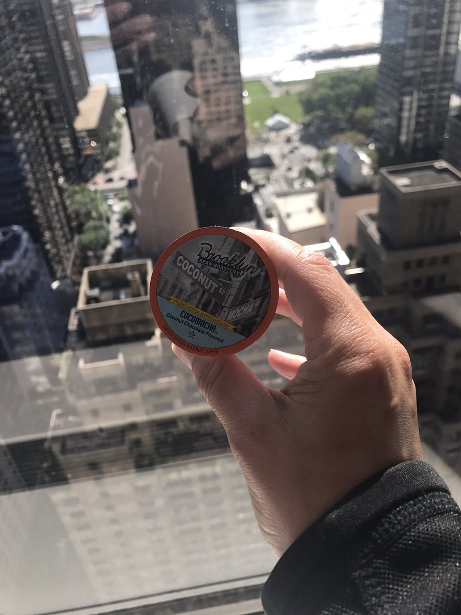 suz321's tweet photo. Celebrating #NationalCoffeeDay in #NYC with @BrooklynBeans1 #CocoMocha #kcup Get yours @amazon #bbrhb #coffeelovers https://t.co/Ta5ElhDPST
