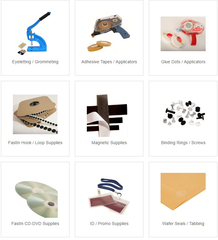 Cortech’s collection of presentation product supplies includes grommets, CD hubs, screw posts, magnetic supplies, wafer seals and more. ...