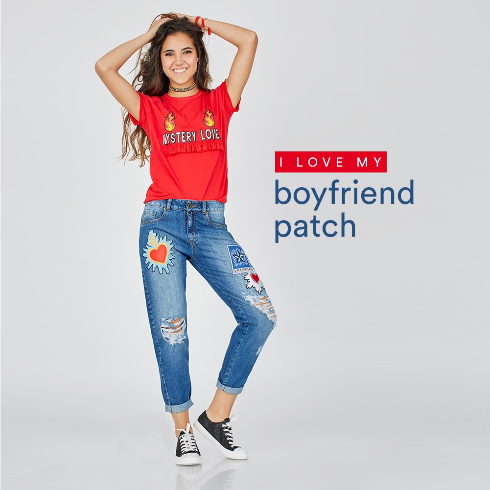 moda_ela's tweet image. ¿Existe algo mejor que unos boyfriend? ¡Sí… que vengan con parches! #PatchLovers 🔥🖤🎈😎