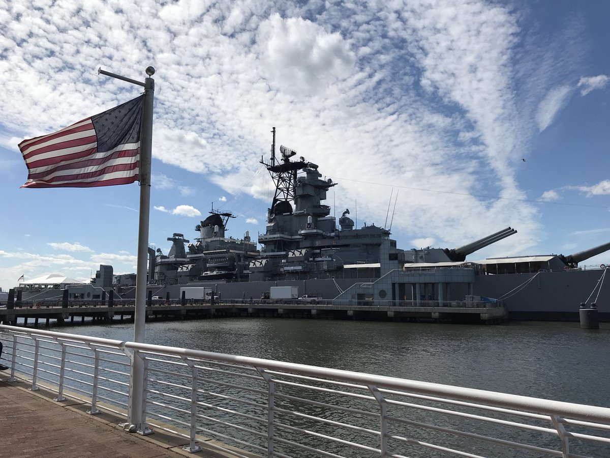 RVROTC's tweet photo. Beautiful day to kick off the first trip of the year to the Battleship New Jersey! https://t.co/BocljeKEdN