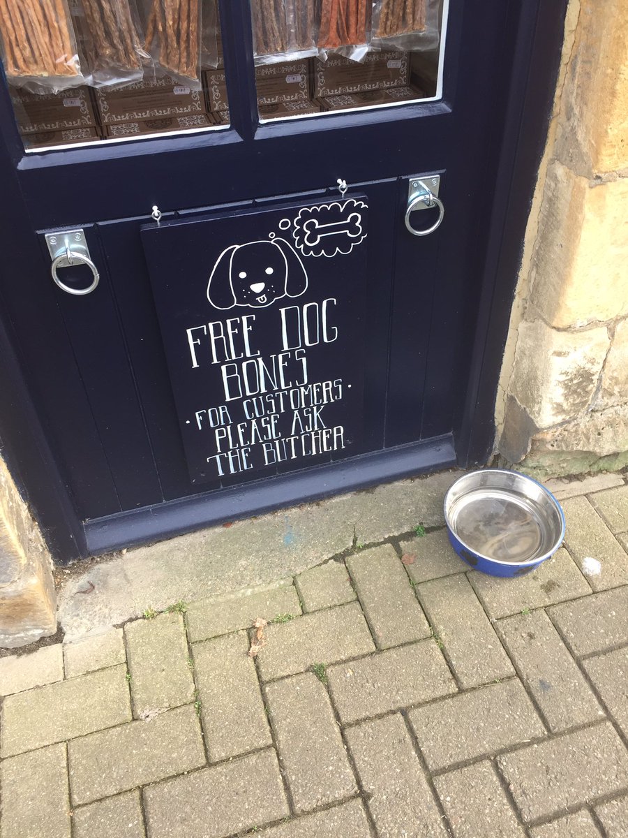 Guys! 👀-FREE dog bones! Look at this - I want to go here! #DoggyFriendly #Artisan #Butchers  'Fillet&Bone' #ChippingCampden #NorthCotswolds