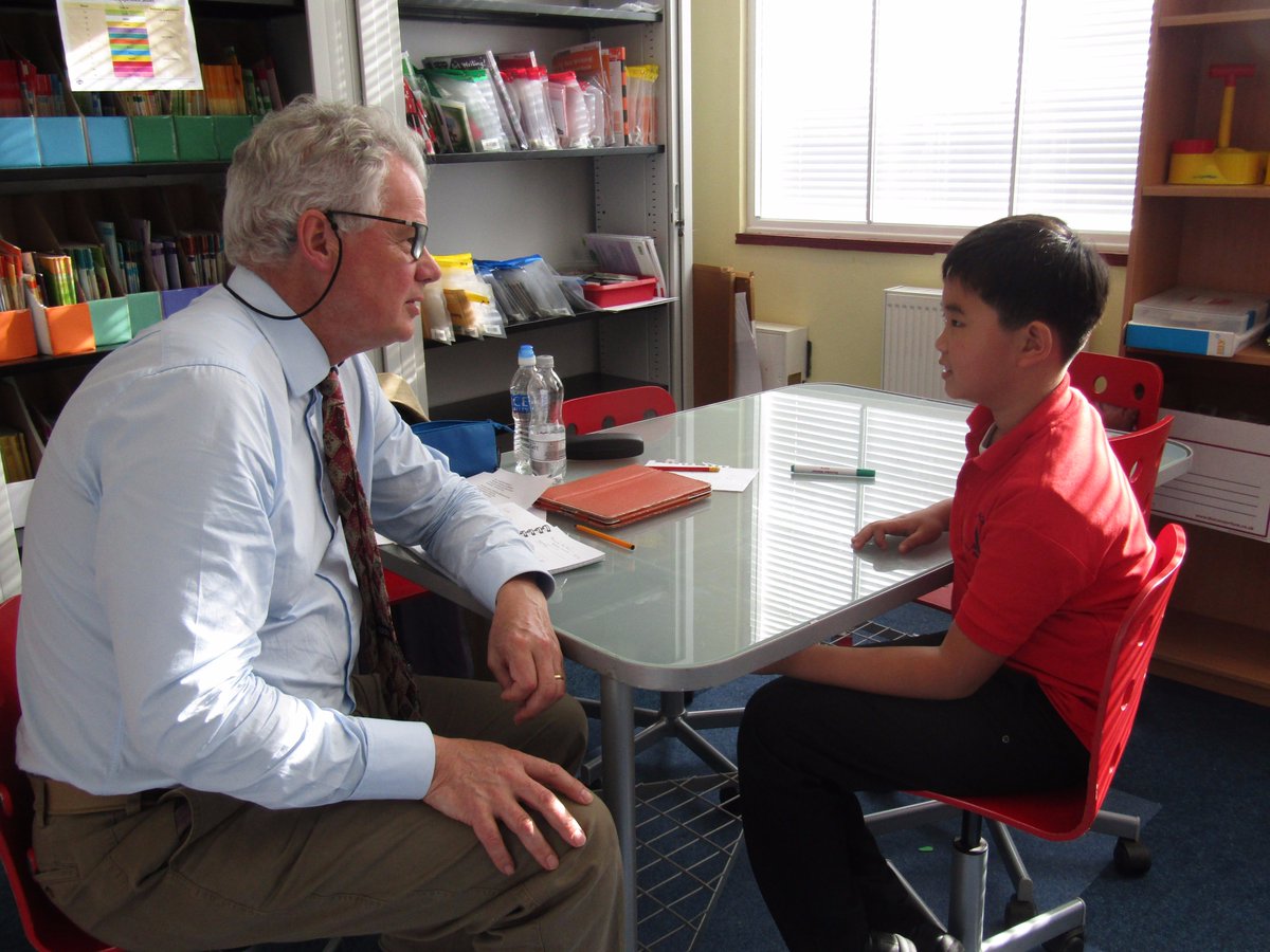Year 6 were interviewed by the New Model School Executive Vice-Chairman, who is helping them prepare for Secondary School interviews.