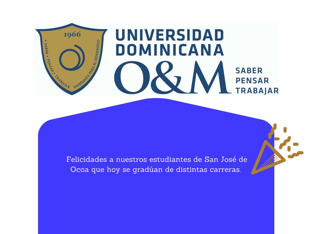 Felicidades a nuestros estudiantes de San José de Ocoa que hoy se gradúan de distintas carreras.