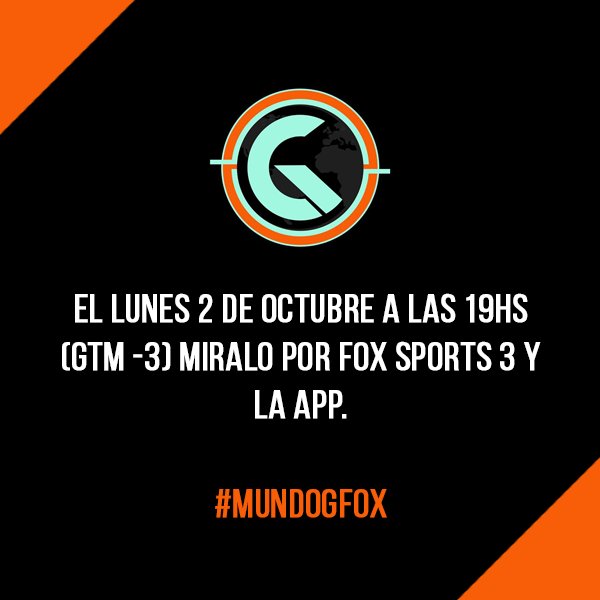 MundoGok's tweet photo. Sumate a #MundoGFOX. ¡Noticias de eSports y mucho mas! 
Seguinos en facebook e instagram: @MundoGok https://t.co/q6d1146KxS