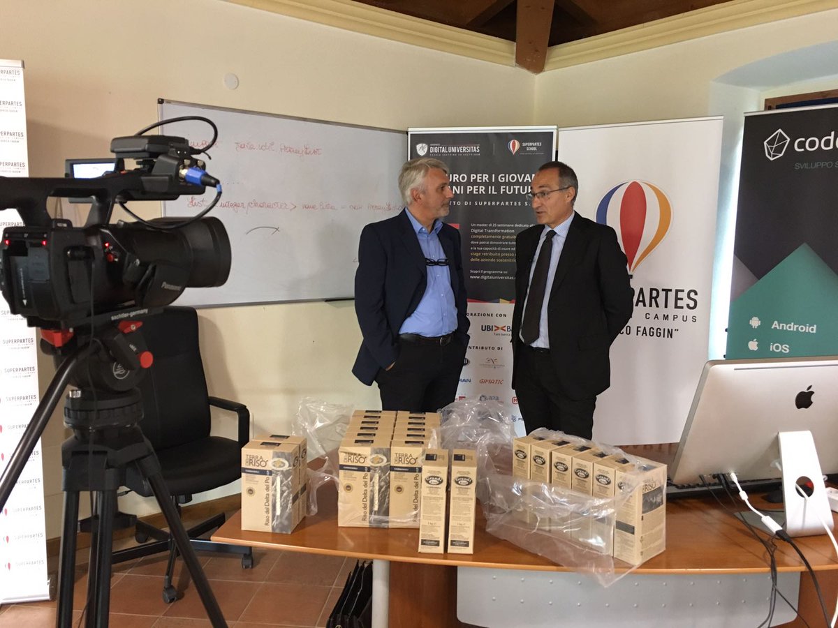 superpartescamp's tweet photo. Intervista a Fabrizio Scuri, CEO di Gabeca Group e Grandi Riso Spa! #DigitalUniversitas #digitalschool https://t.co/F7sp8xUcf7