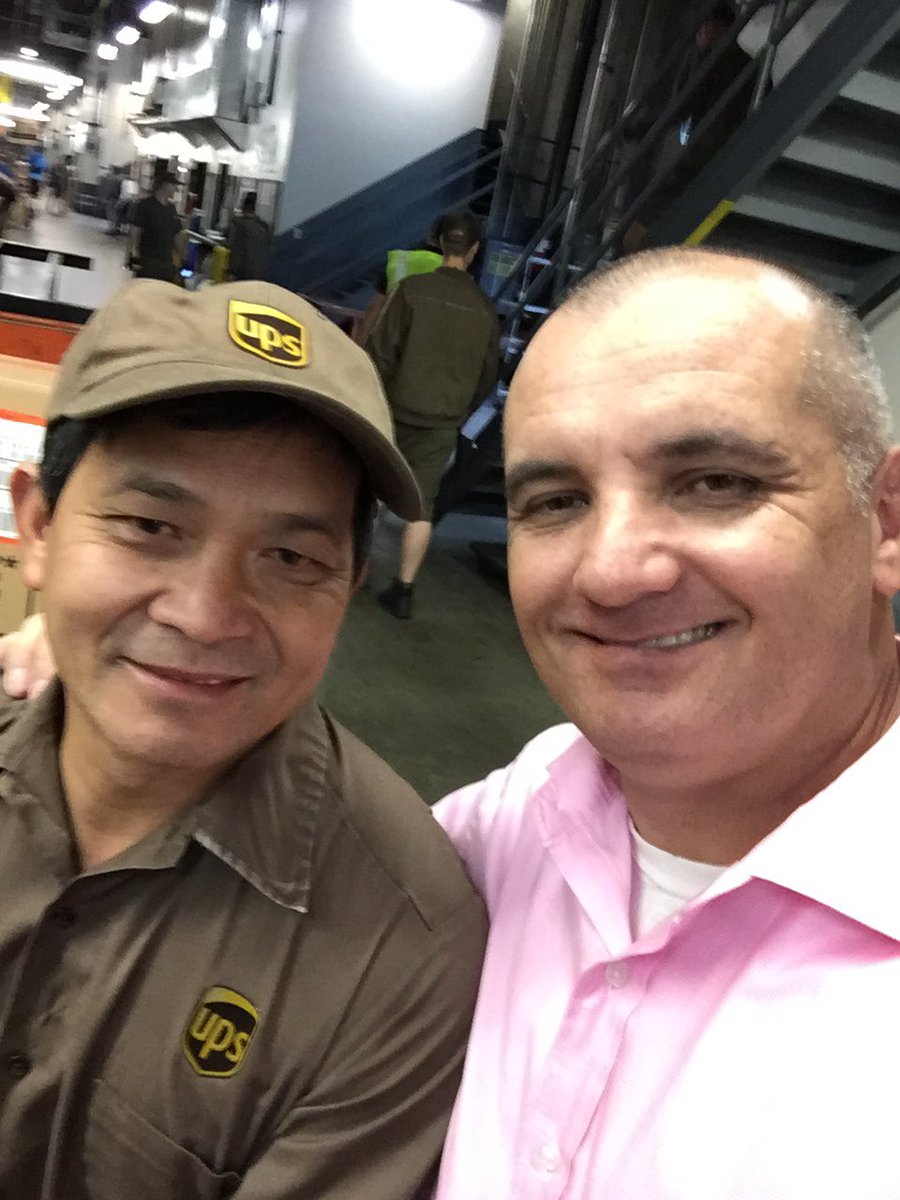 Smiling faces from our dedicated drivers is the main reasons customers love UPS.  Thanks for your service. @paulevansups <a href="/jasonmehr/">Jason Mehr</a>