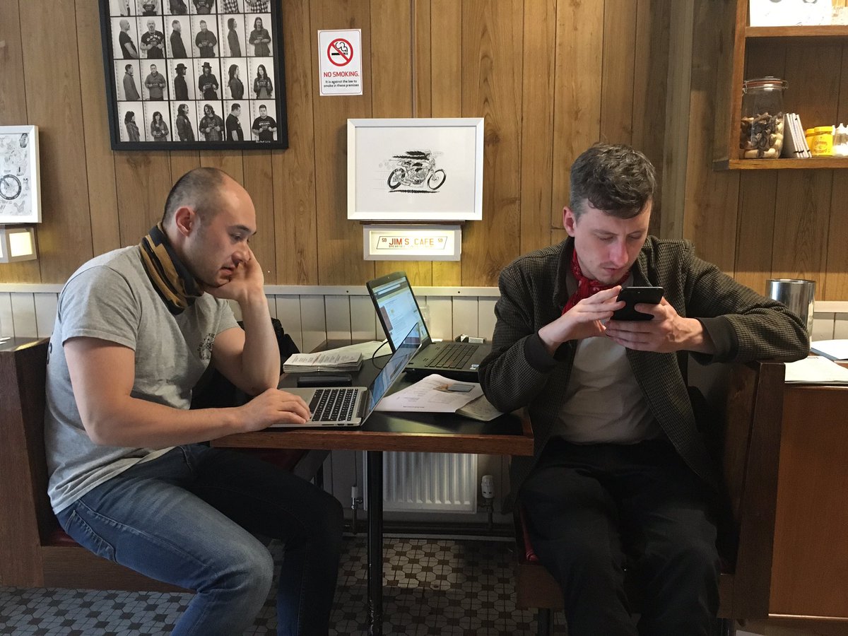 Cafe life #jimscafe <a href="/pennacksplace/">Stephen</a> <a href="/Will_Hawes/">Will Hawes</a>