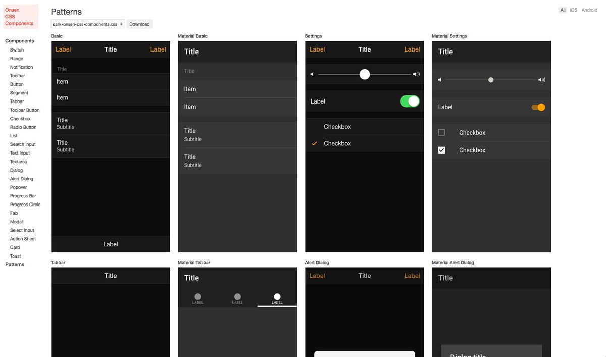 anatoo's tweet image. ダークテーマでけた #onsenui