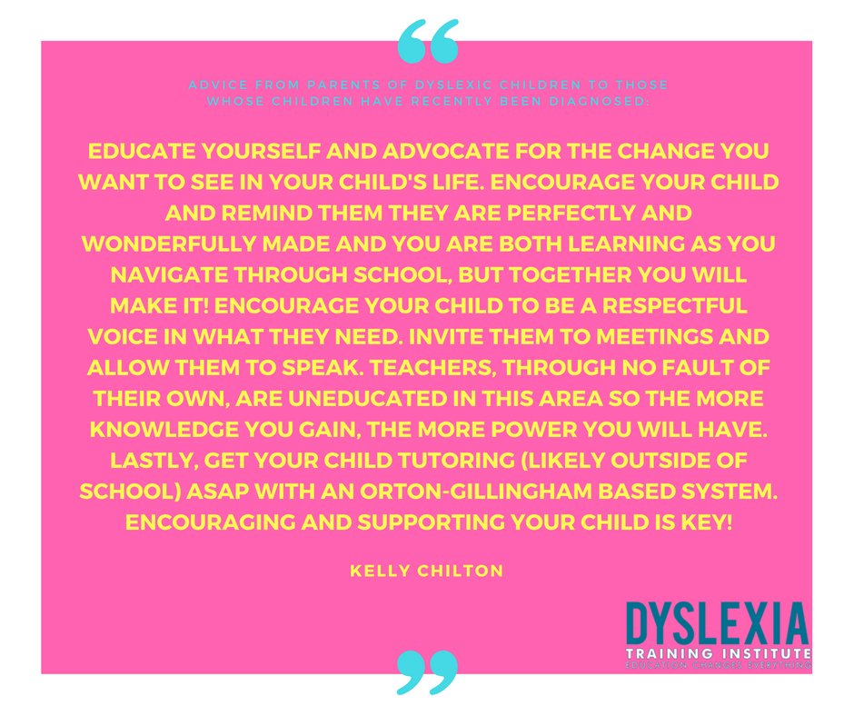 DyslexiaTrainer's tweet image. More great advice from parents!