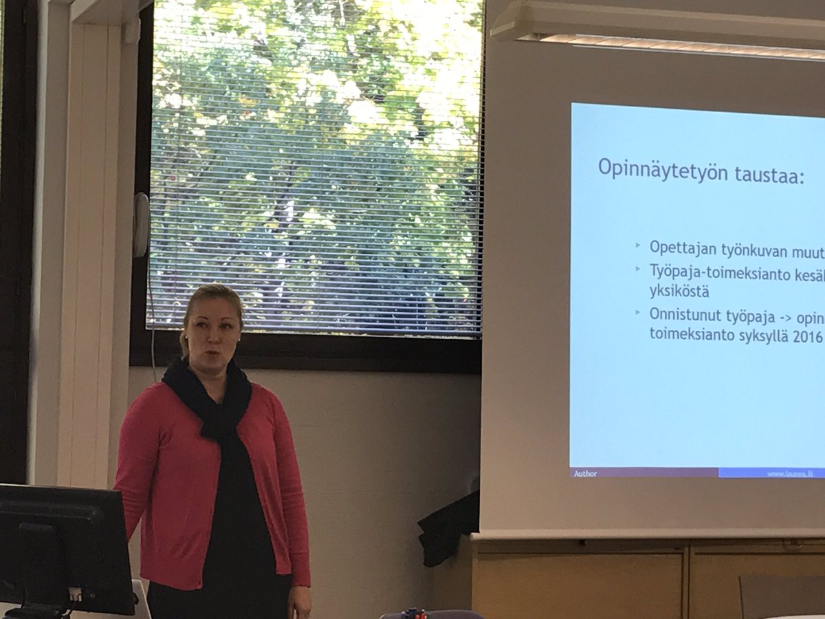 SannaJu's tweet image. #CertifiedProjectManager -training @LaureaMasters student #PiaPalotie and her research results