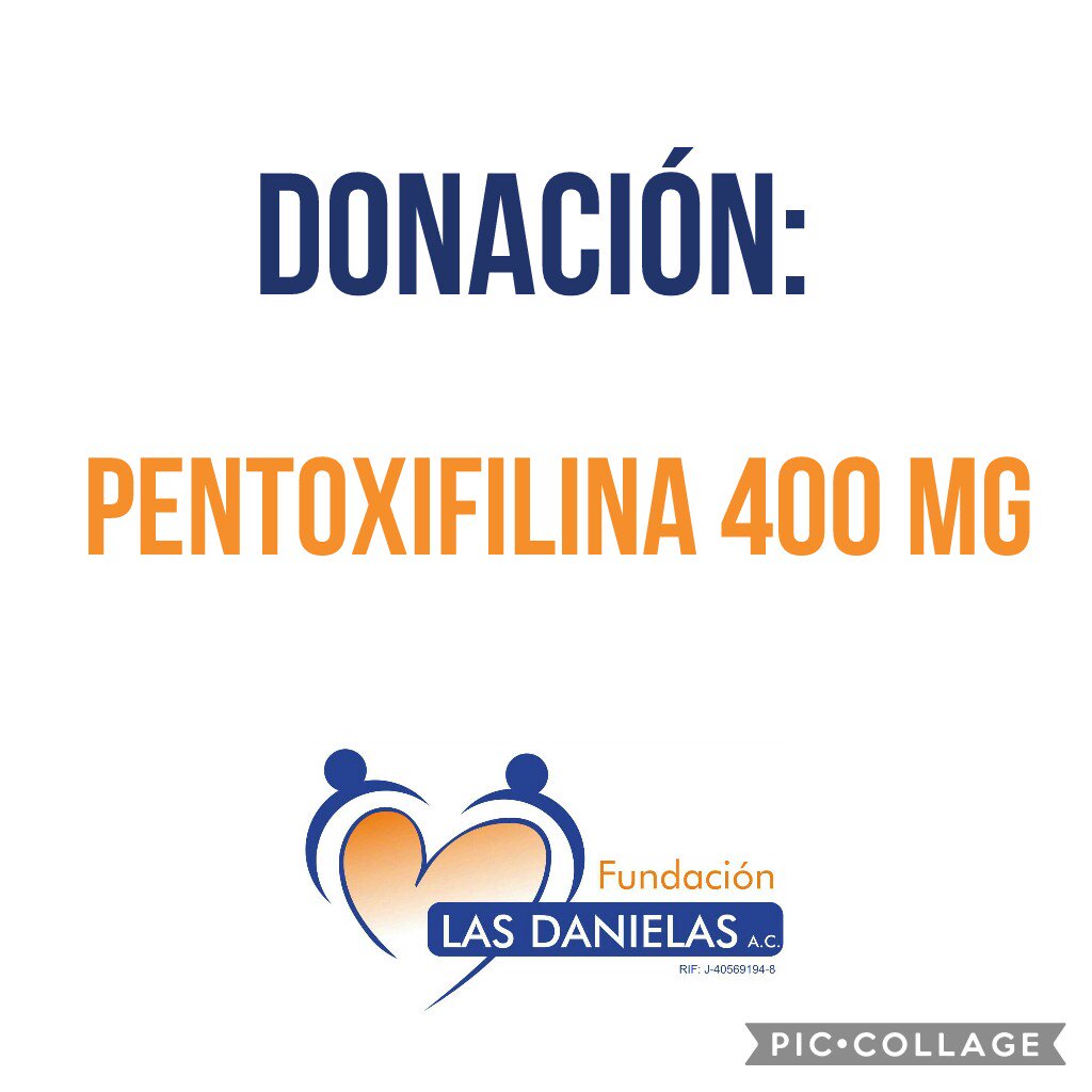 FundLasDanielas's tweet photo. #ServicioPúblico #Donación Pentoxifilina 400 mg #Difundir #FunDani #JuntosSumamos #Caracas https://t.co/hTAKcdOFUK