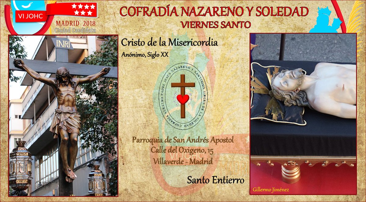 Benditos Titulares, imaginería madrileña.
Cristo de la Misericordia y Santo Entierro en Villaverde, Madrid
#HagamosQueSuceda  #Madrid18Johc