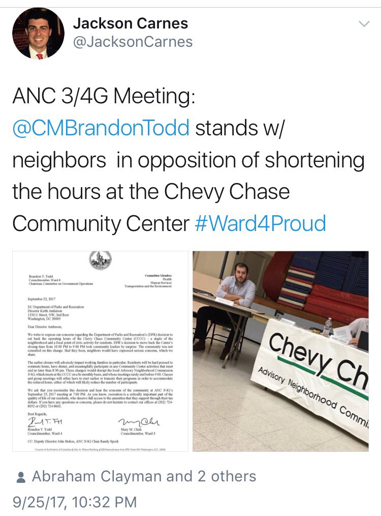 fixdcdpr's tweet photo. In #Ward3 where nannies &amp; high income brackets are the norm, this is the ONLY @DCDPR rec ctr 2 open early/close later. What abt #All8Wards!? https://t.co/idZbAP4j1Z