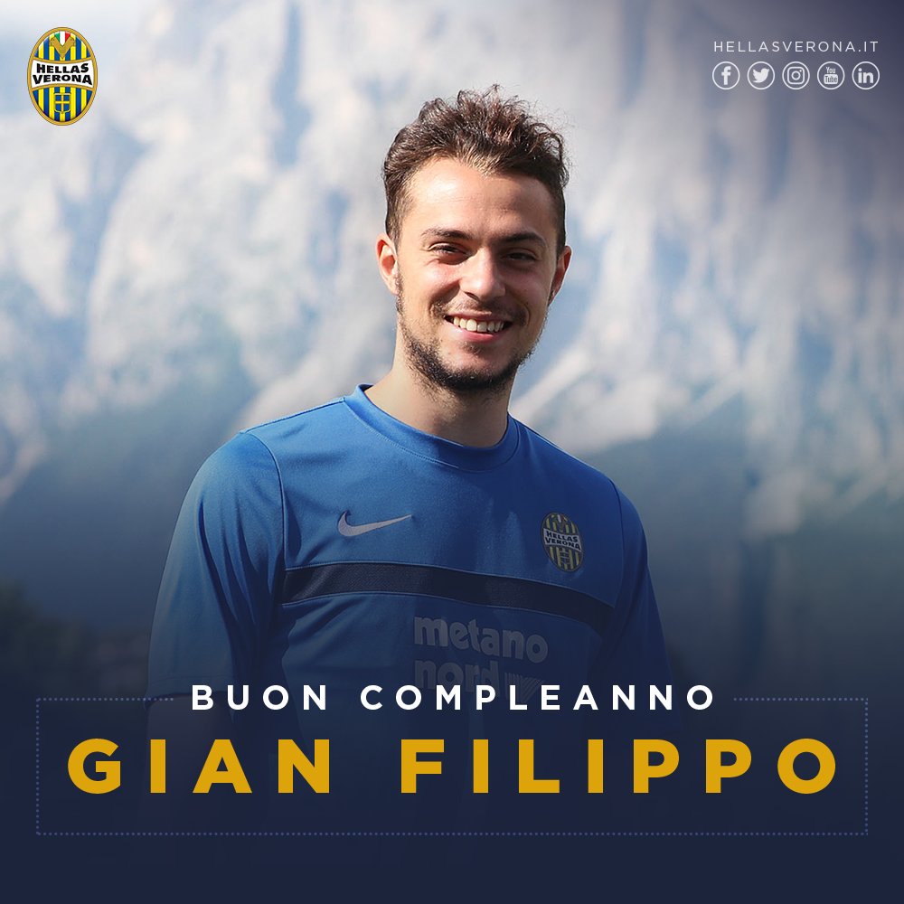 HellasVeronaFC's tweet photo. 🎂 Tanti Auguri Gian Filippo! 🎂Oggi @g_felicioli compie 20 anni, rispondi a questo tweet per fargli gli auguri! https://t.co/KFCxjPXlmm