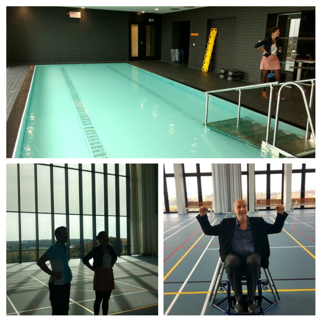 DebbieVanBiesen's tweet photo. Research group APA @KULeuvenPT meets @revaPellenberg #new #therapytower great opportunities for adapted sports & hydrotherapy @KCaluwe https://t.co/WljeRsnsRr