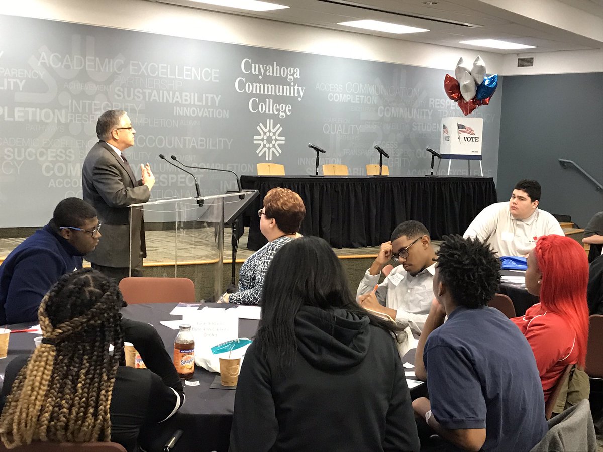 CuyahogaCounty's tweet photo. "Most people give up their right to vote, leaving it up to a small group of people to elect officials that impact ALL of our lives" #YVM2017 https://t.co/w5WsvxqOHw