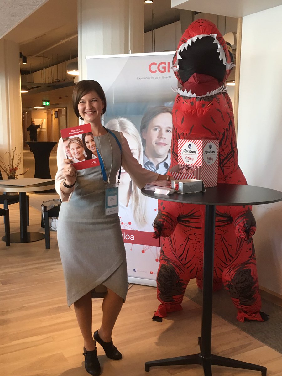 VuoriMik's tweet photo. @CGI_FI and #CGInext godzilla on recruitment tour at TalentGo #GrowWithCGI https://t.co/5MYDQZXp8Y