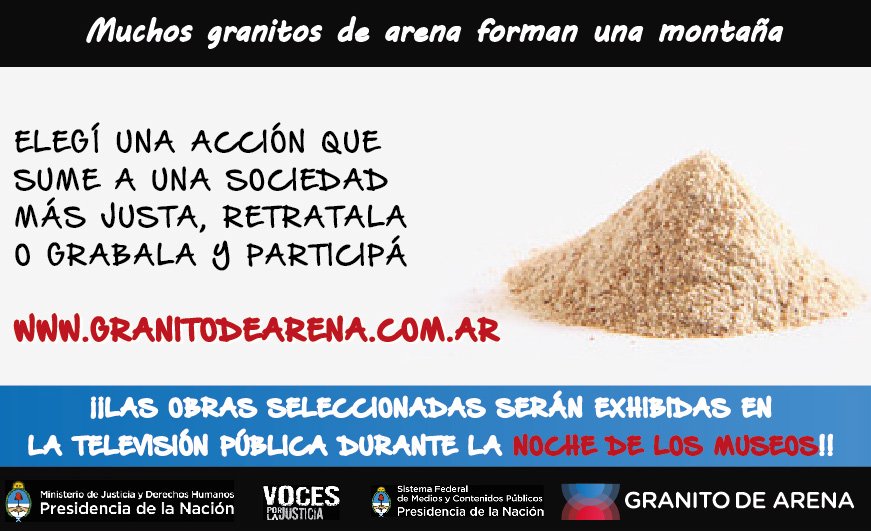 granitodearena's tweet photo. Participá HOY en el concurso de #Fotografía📸 y #Videominuto📽️ de #GranitoDeArena y exhibí tu obra en la @NocheMuseos https://t.co/ArtA2jtQOL https://t.co/Qvpr6GD5l2