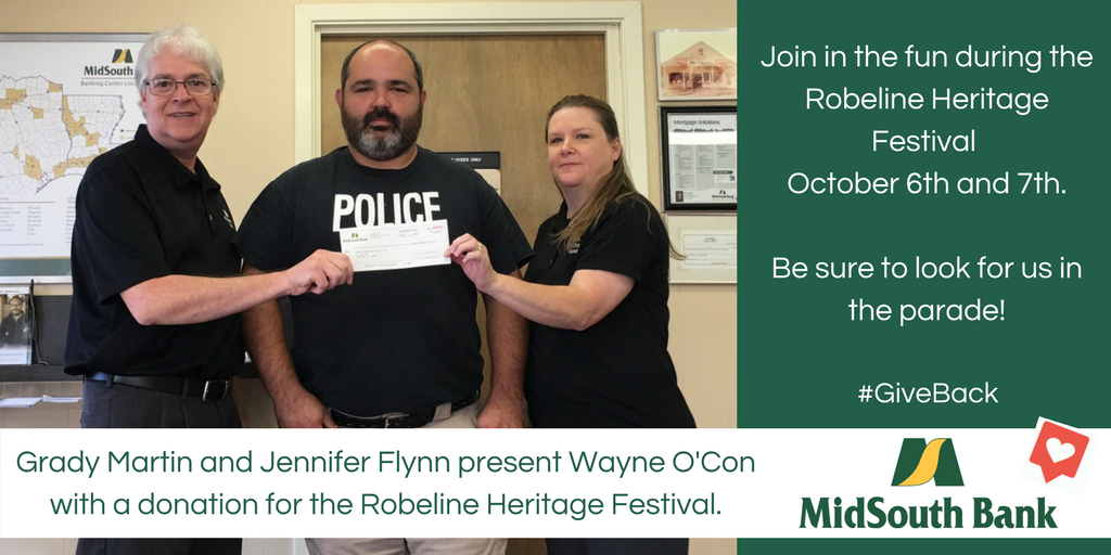 MidSouthBank's tweet photo. We can't wait for the 26th Annual Robeline Heritage Festival! #Robeline https://t.co/piQt6fBV5N
