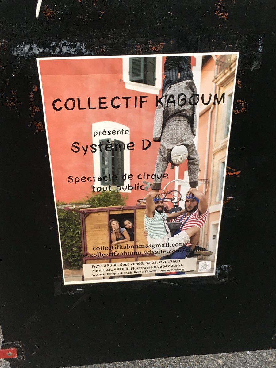 A poster announcing an artistic show.