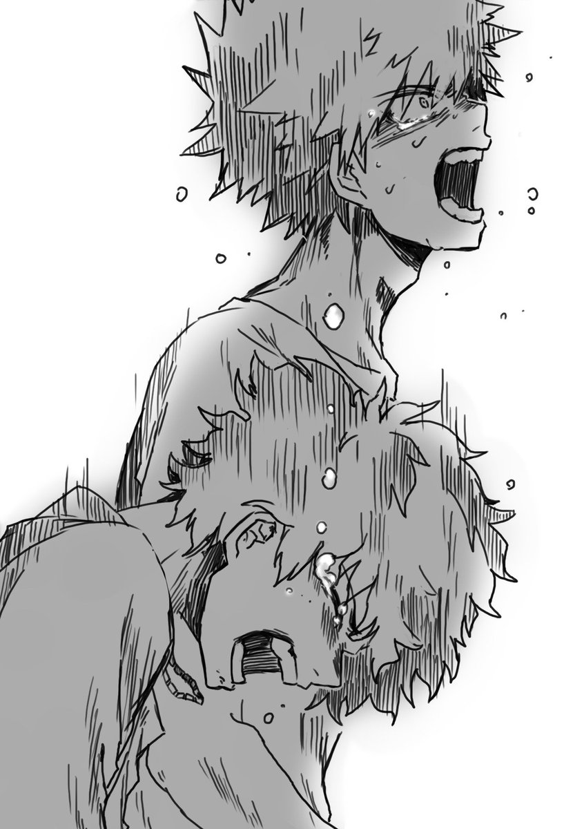 そういちろう 勝デク版深夜のお絵描き一本勝負 お題 憧れ 違い もたくさんあるけど 芯としている思いの根本が同じなんだと感じられるこのシーンの二人がとても悲しくて とても好きです 僕らはずっと 同じ場所から同じ人を見てきた