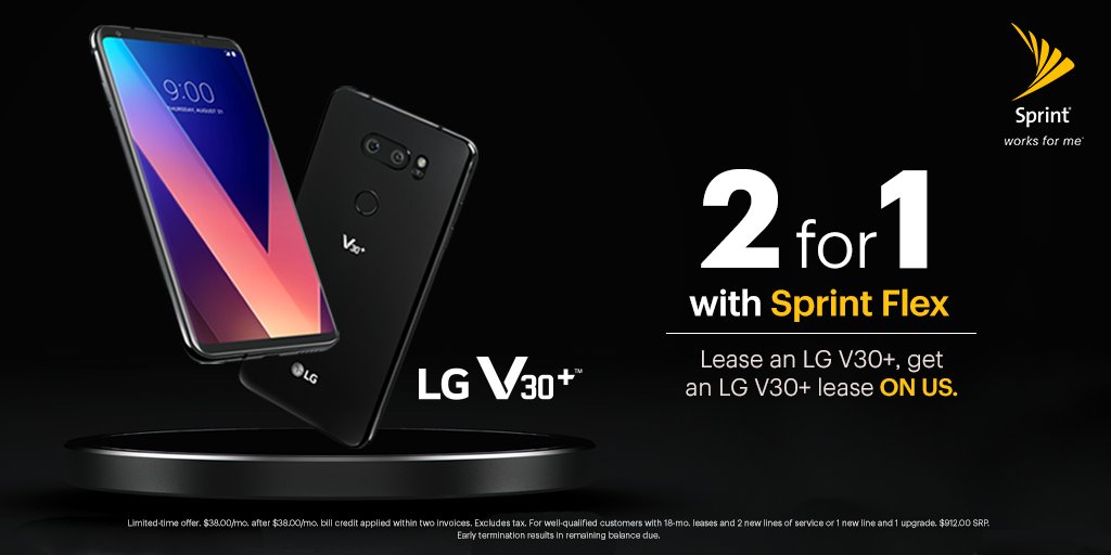 marceloclaure's tweet photo. Our customers get the BEST! The #LGV30+ is ONLY at @Sprint - 2X the storage AND free #QuadPlay earbuds! https://t.co/pp3ovolXku https://t.co/xOtskZ6xKY