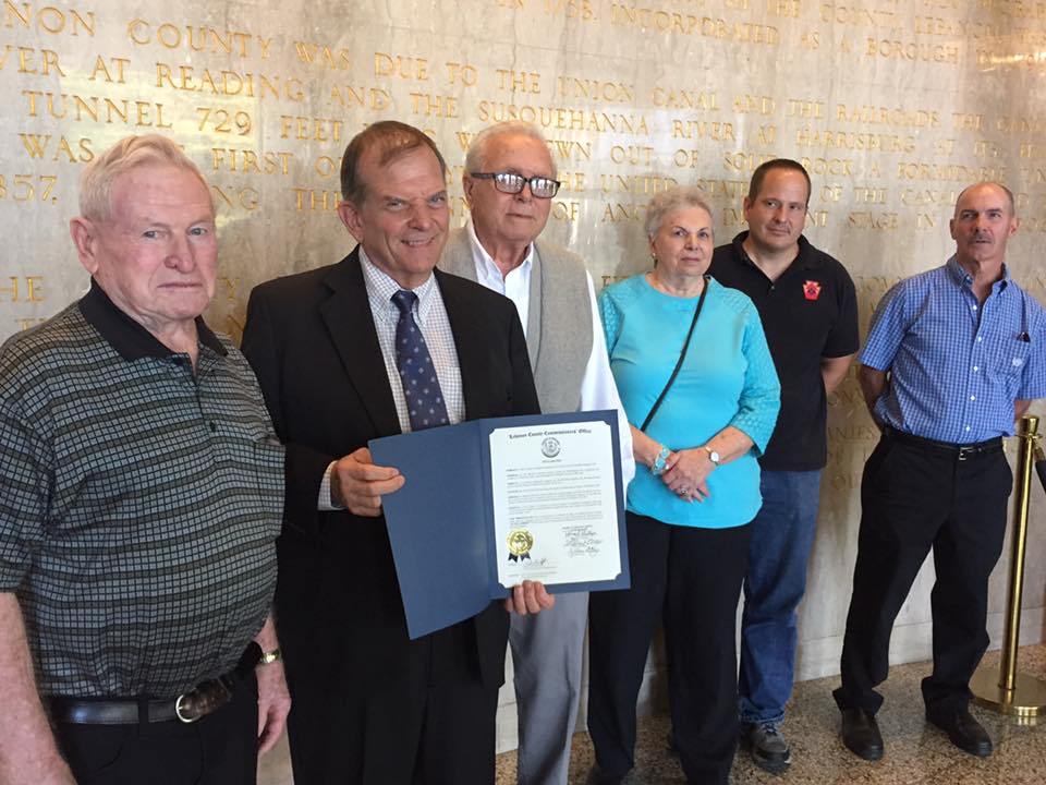 VALebanon's tweet photo. #LebCo commissioners recognized fine work of our ortho surgeon Dr. Rex Herbert + marked our 70th anniversary with an official proclamation. https://t.co/NZF8uFsD2S