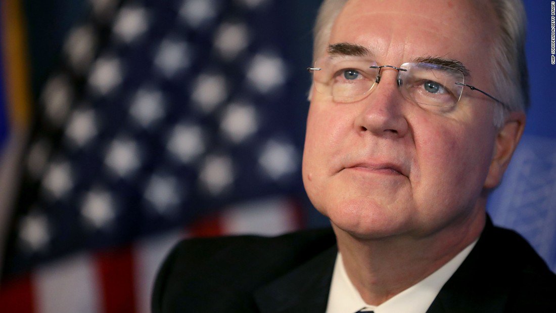 CNNPolitics's tweet photo. It's getting very hard for Donald Trump not to fire Tom Price | Analysis by CNN's Chris Cillizza https://t.co/a1nuBU4Yd8 https://t.co/jBPVbzgCG4