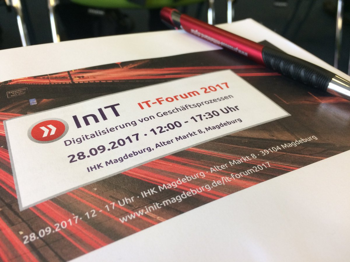Erfolgreicher Austausch beim IT-Forum 2017 InIT der IHK Magdeburg #itsecurity #cybersecurity <a href="/keypousttchi/">Key Pousttchi 🇪🇺</a> <a href="/MarcoLanghof/">Marco Langhof</a> <a href="/HendrikPilz/">Hendrik Pilz</a>