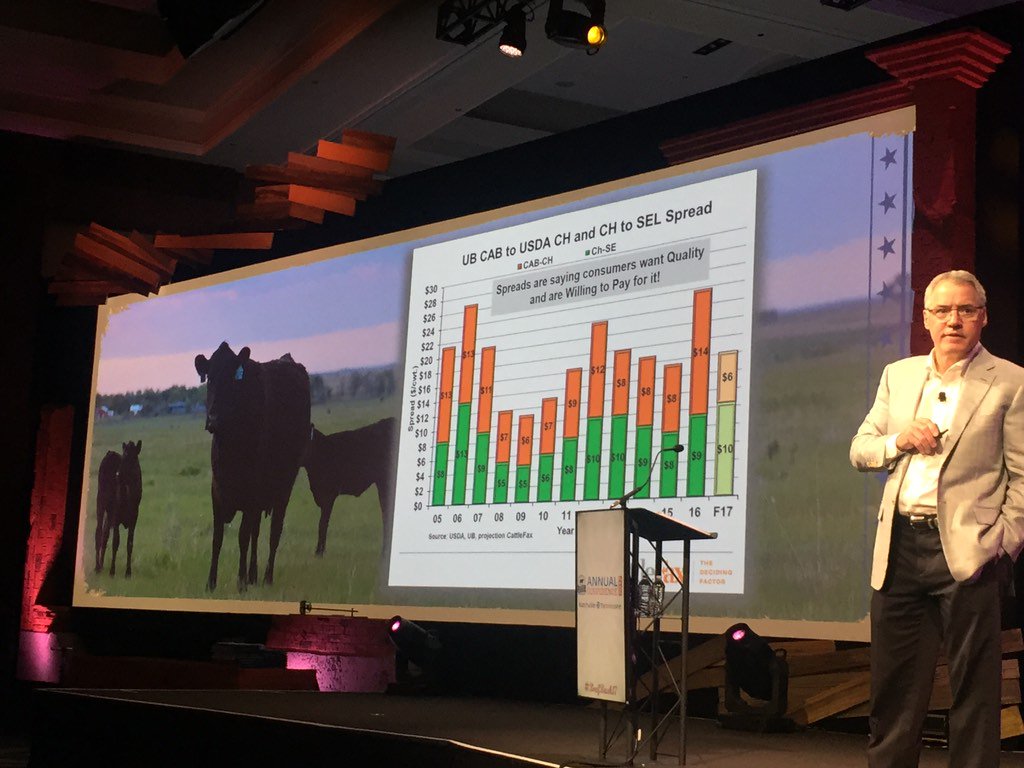 Looks like #home! That's my #cows on the big screen <a href="/CertAngusBeef/">Certified Angus Beef ®</a> #beefbash17