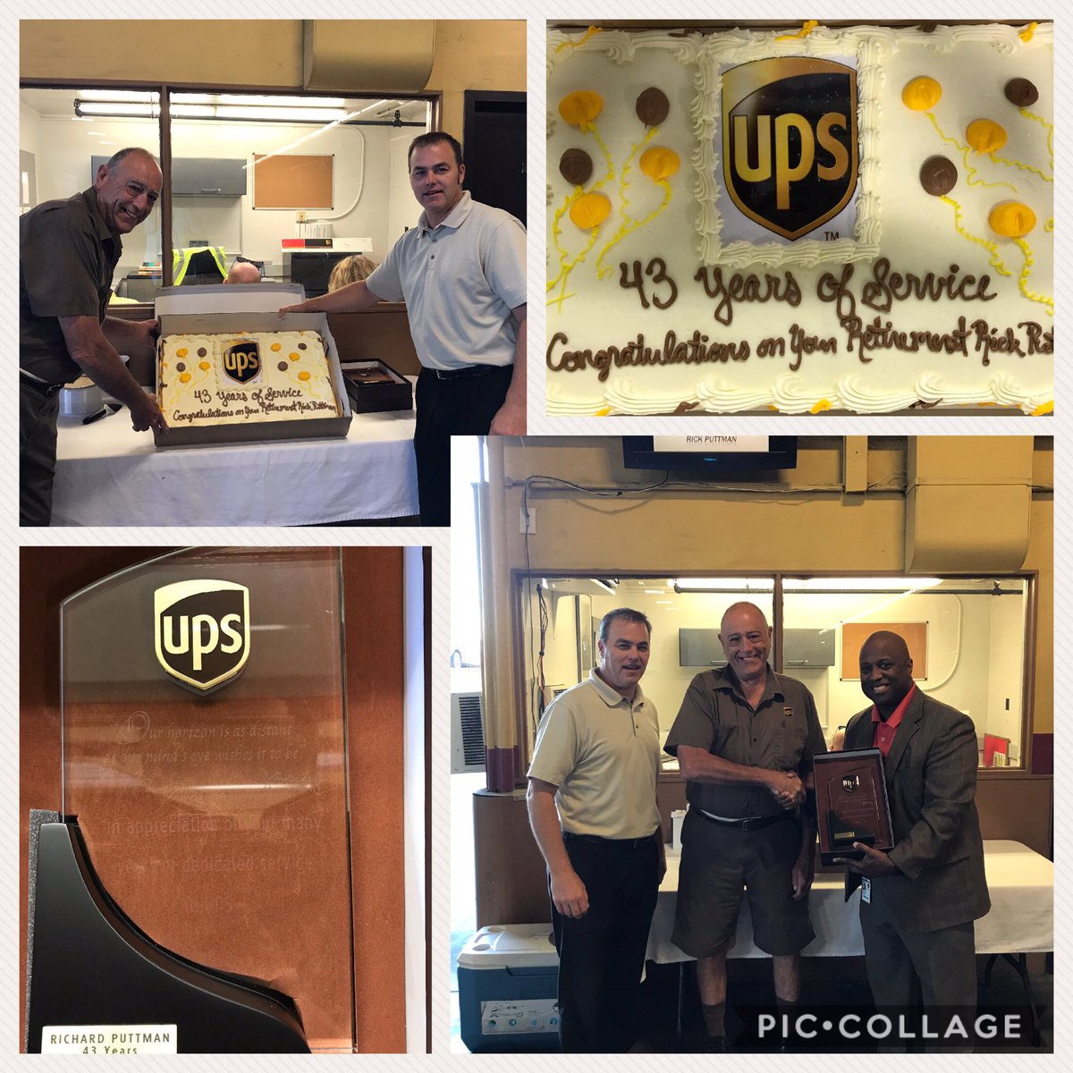 mslong1981's tweet photo. Happy Retirement Rick!!! Thank you for 43yrs of service. #bestwishes #proudUPSers πΎπππππΎ#JeffAve https://t.co/WpsPrqdKww