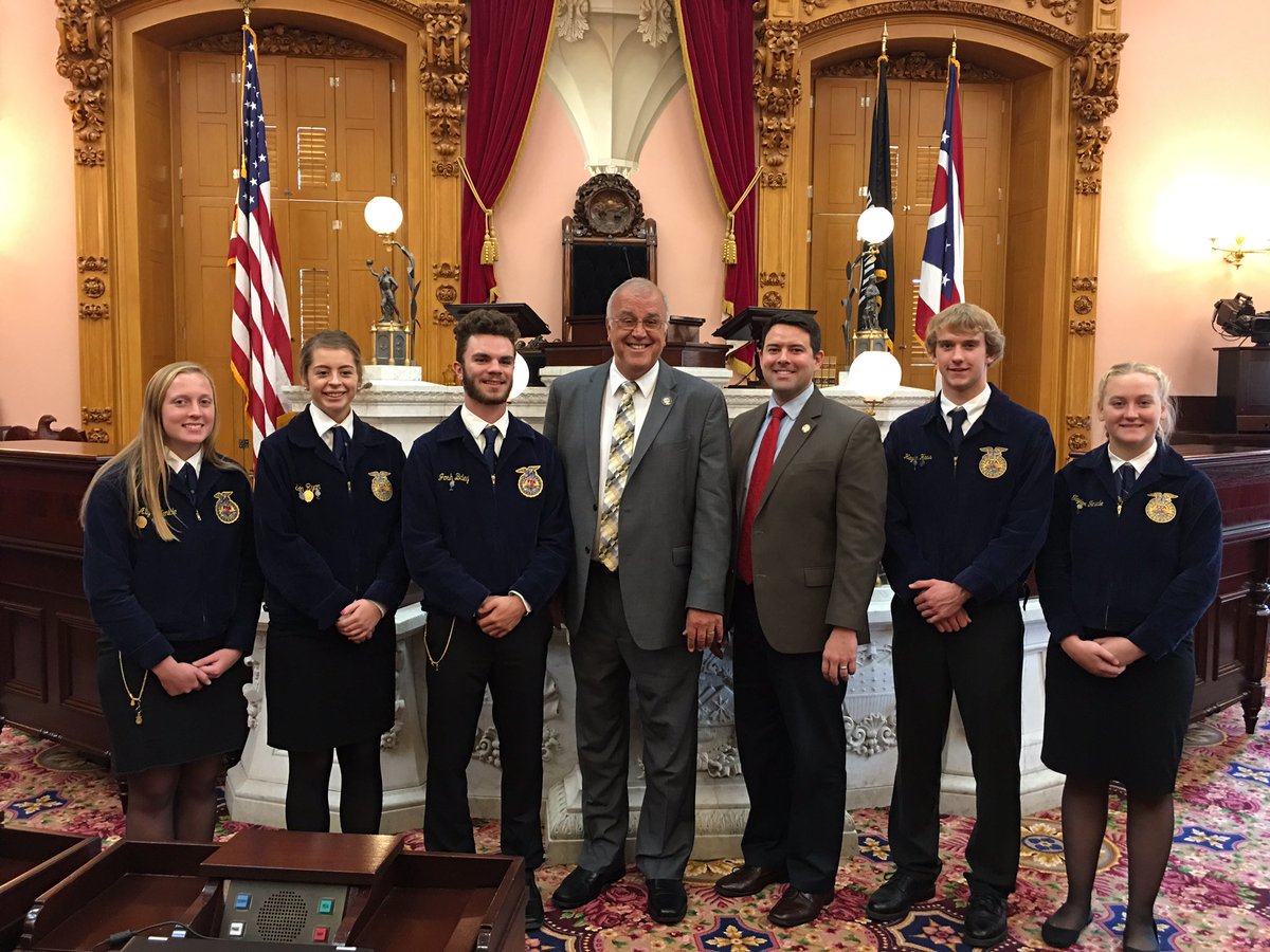 I was honored to join <a href="/Cliff_Hite/">Cliff Hite</a> in welcoming <a href="/NorthCentralFFA/">North Central FFA</a> to the <a href="/OhioStatehouse/">Ohio Statehouse</a> this week for the <a href="/OhioFFA/">Ohio FFA</a> legislative advocacy day!