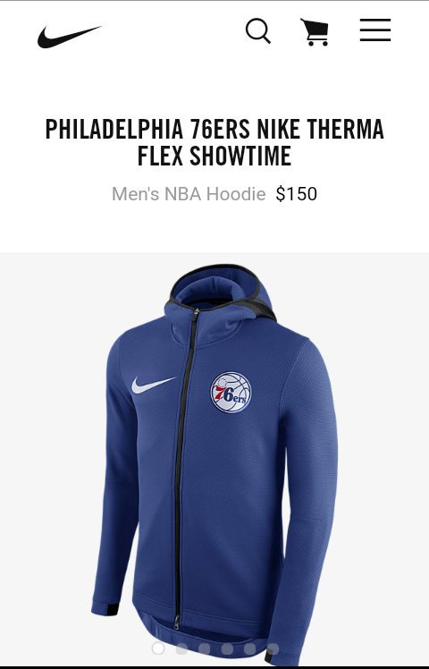 76ers therma flex hoodie