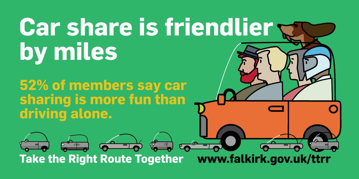 falkirkcouncil's tweet photo. Falkirk is supporting #Liftshareweek. Register today and find people to share your journeys with! -www.falkirk.gov.uk/ttrr https://t.co/omHT93Av5m