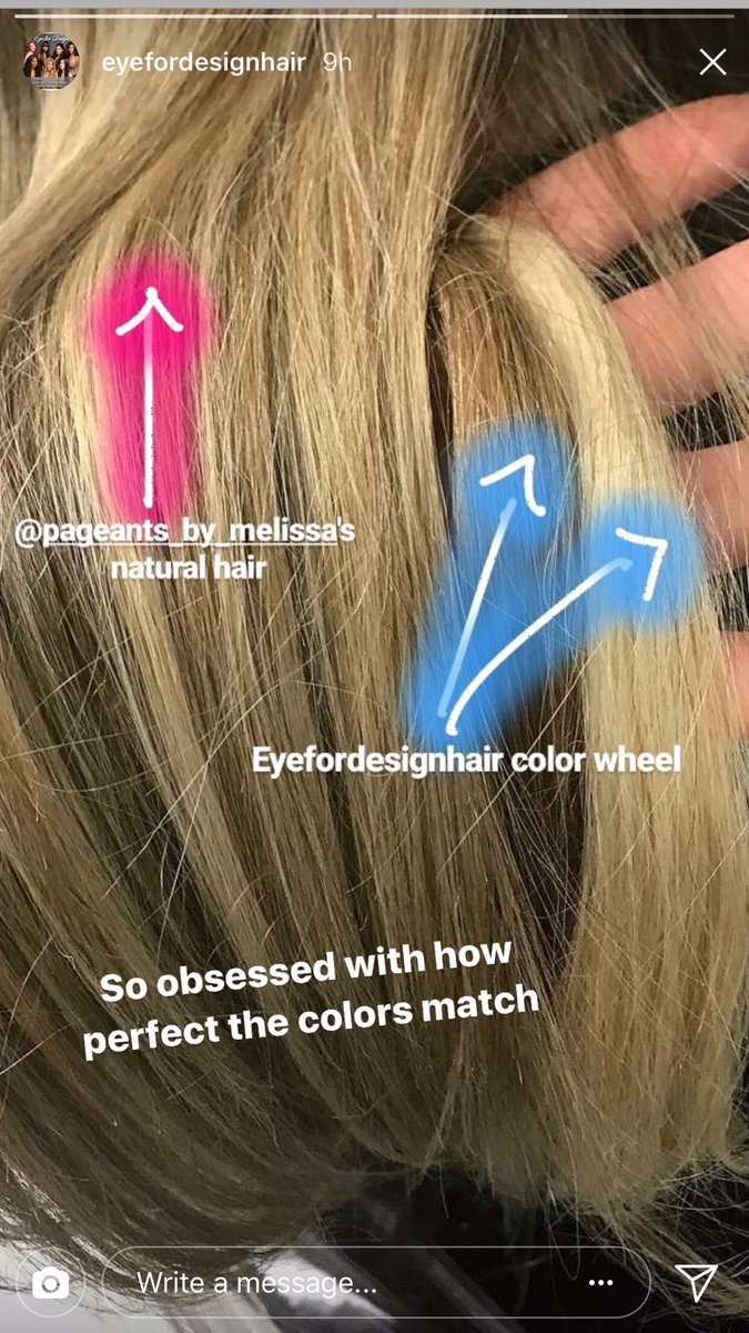 PageantsMelissa's tweet photo. How perfect is my color match ??? #instagramposts @PageantsMelissa  @EyefrDesignHair https://t.co/T9sMoUsg0O