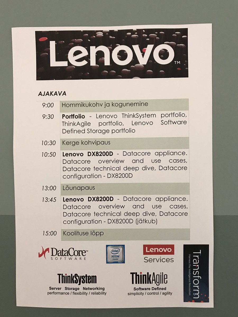 iwilkman's tweet photo. Just finished Also Academy. DataCore training for Lenovo partners in Tallin Estonia. #DX8200D  @DatacoreSweden @lenovobaltic @also-academy https://t.co/k90YilRg31