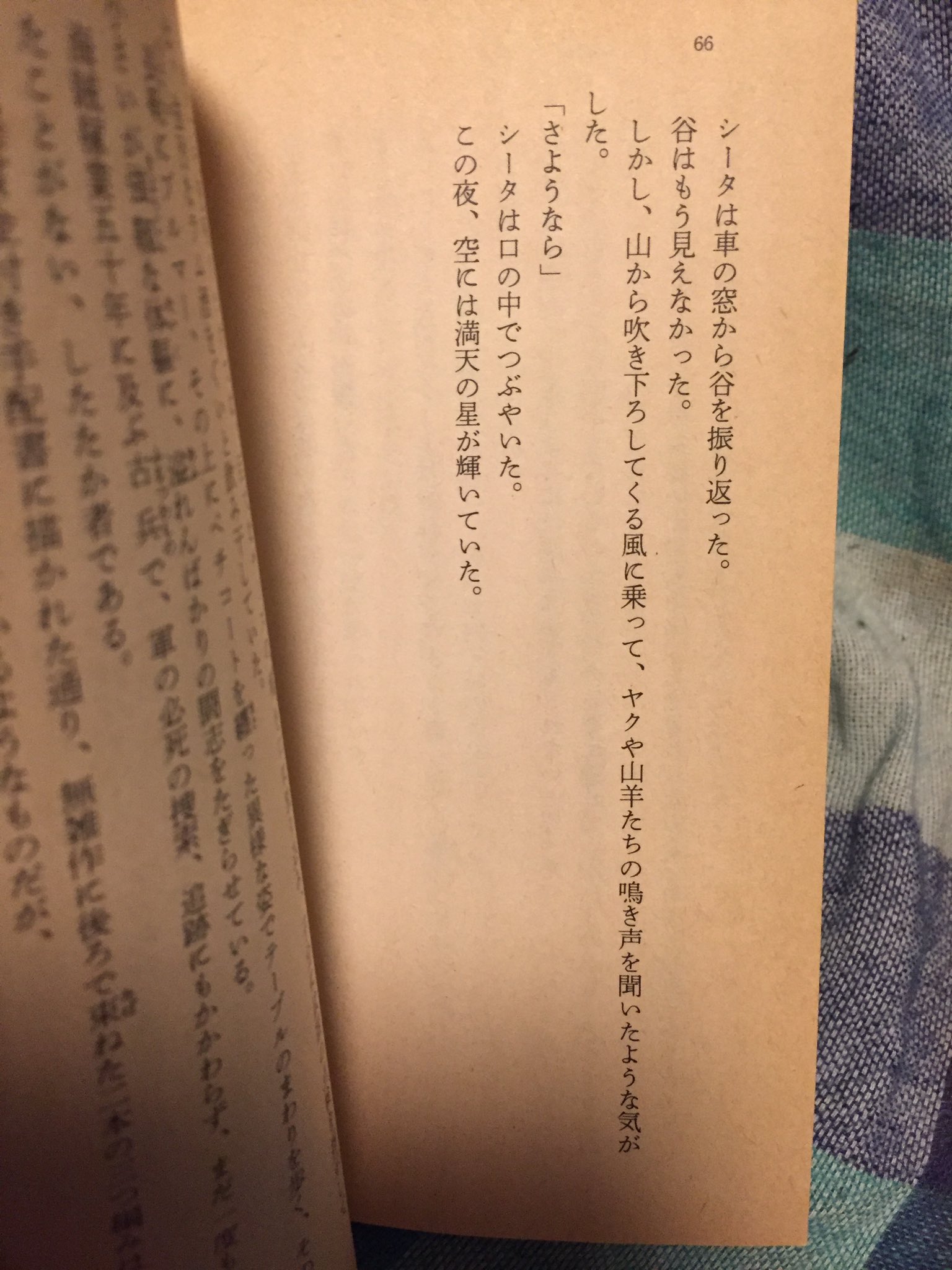 エリィ 鳩小屋を開けていくパズーを観て 小説版のこのシーンを思い出したので 久しぶりにひっぱりだしてきたら 劣化がひどい O 小説版のプロローグとエピローグが秀逸なんです このシーンとか めっちゃ読んでほしいけど 初版が３０年前 電子