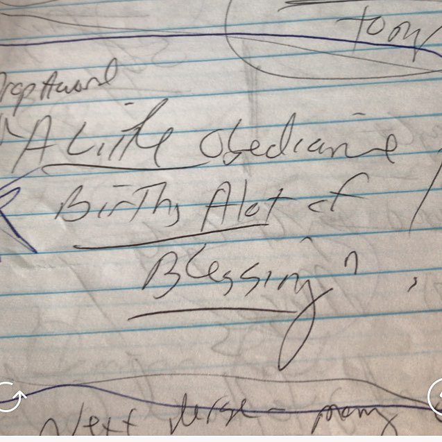 Jentezen's tweet photo. I know this is messy terrible writing but as I was looking though some old notes found this line in my sloppy hand… https://t.co/b3J4aQB8lI https://t.co/WTNW5eVTNQ
