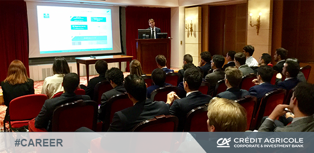 CA_CIB_EN's tweet photo. Our #DebtCapitalMarkets, #GlobalMarkets, #StructureFinance and Coverage teams in NY presented their jobs to @SKEMA_BS students yesterday https://t.co/i6upQcbgGQ