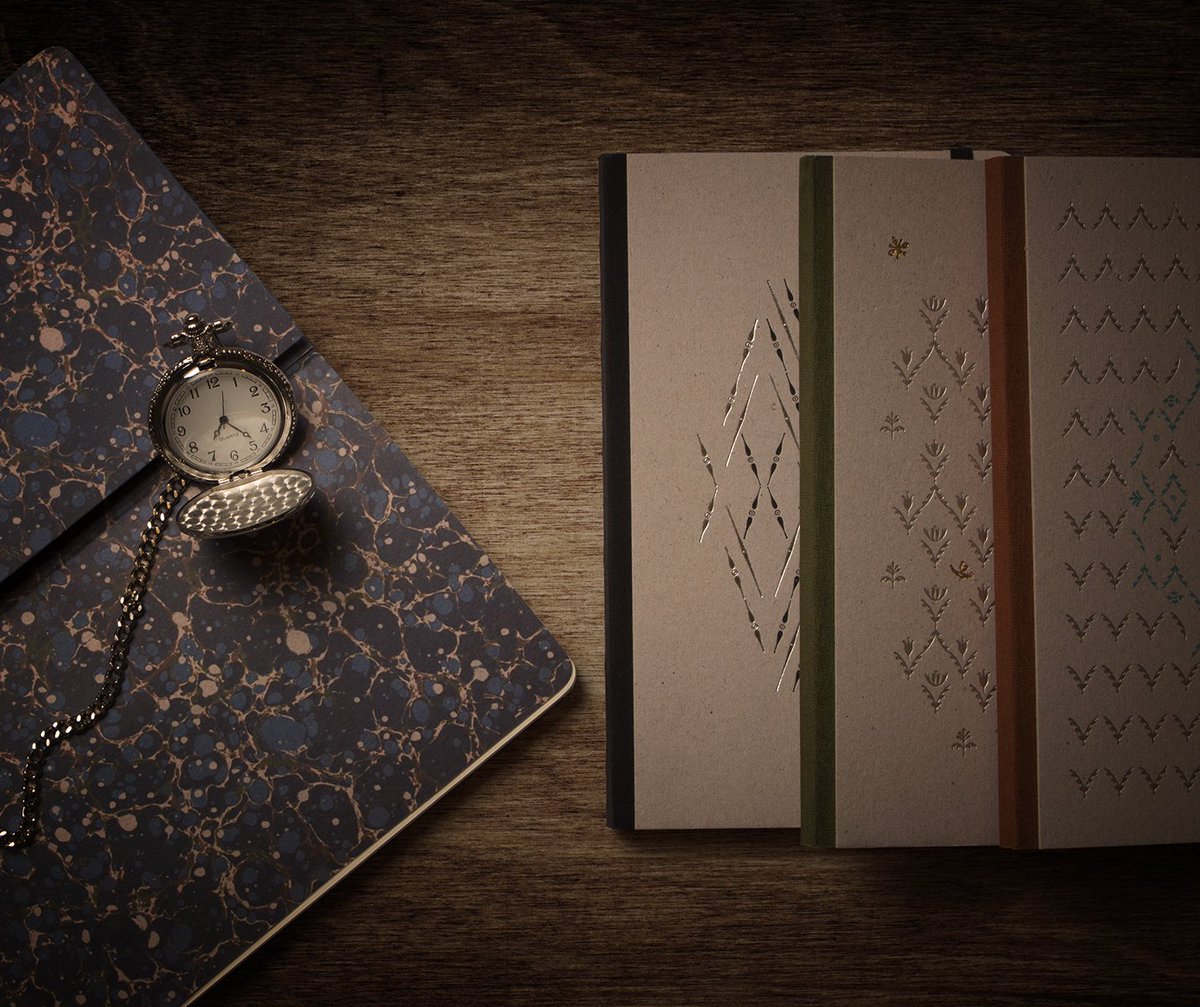 Meet the #Moleskine Time notebooks with ornamental covers and marbled fly leaves: ready for your precious thoughts bit.ly/MoleskineTimeN…