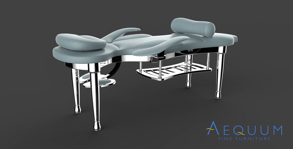 #Chrome finished Aureus #designer #massagetable for the world most #opulent #sophsticated enviroments for #luxuryliving