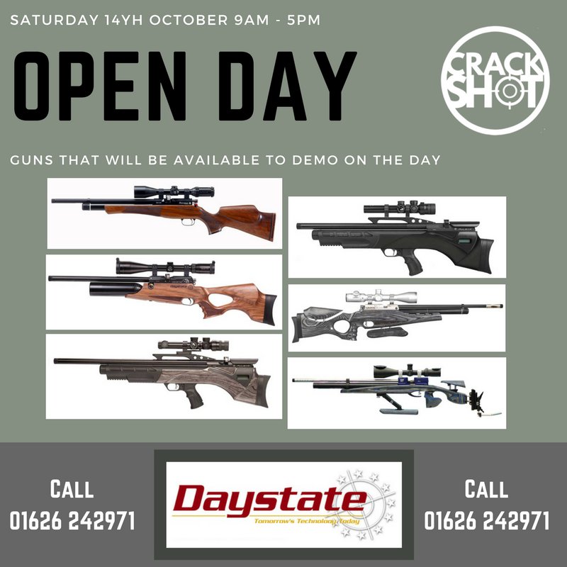 Numbers are limited in the morning so book quick by calling the Crackshot team on 01626 242971.