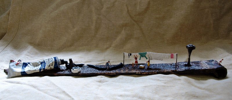 MossCreate's tweet image. 'The Never Ending Task of Washing Out Quick Drying Oil Paint' by @MossCreate 2015. Sold. Long title not suiting Twitter.#art #narrative #uk