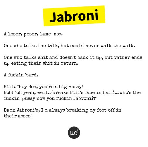 Urban Dictionary on Twitter "jobber * A professional wrestler who frequently and deliberately