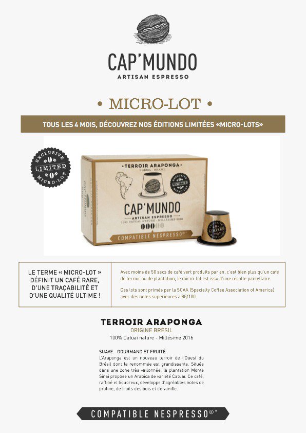 Cap_Mundo's tweet image. Terroir Araponga (from western Brazil), our new #Capmundo micro batch. Mellow, rich and fruity.#Catuai nature (100%). Enjoy !