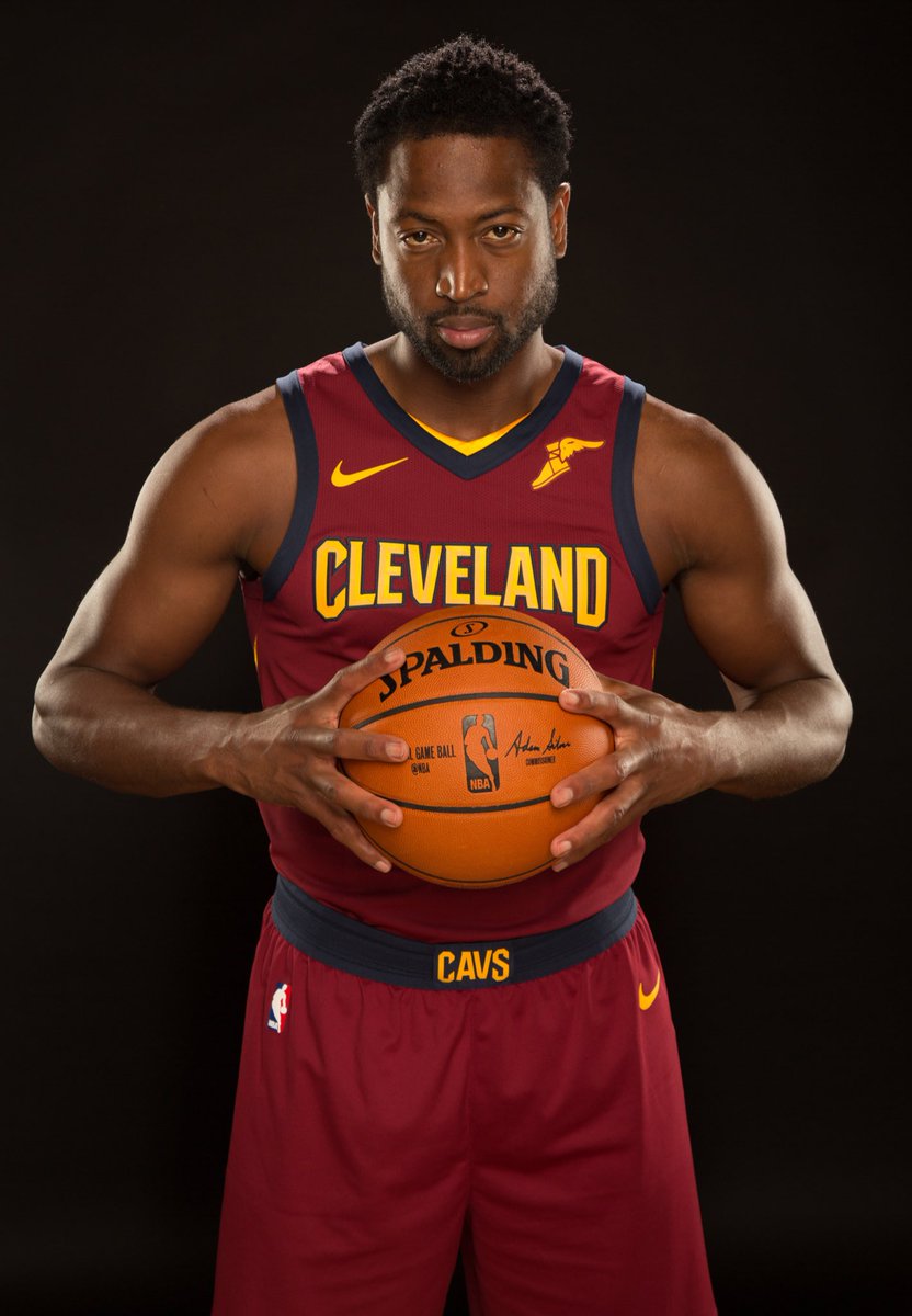 NBA's tweet image. New threads for @DwyaneWade of the @Cavs!