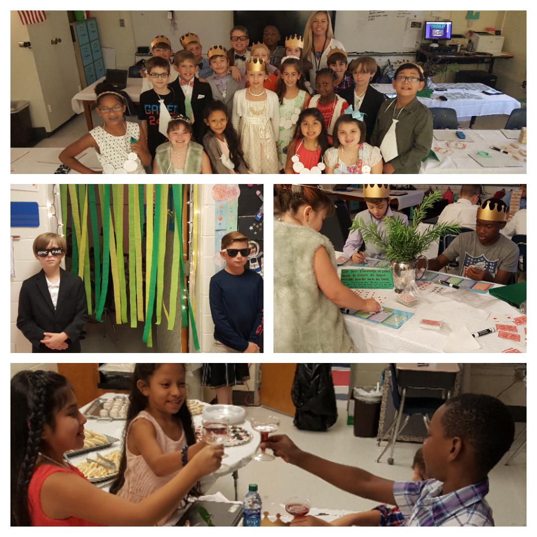shelene_longELM's tweet photo. Millionaire's Party complete with security, toasts, and place value practice. #cheersto4thgrade https://t.co/J9Yxfcibwf