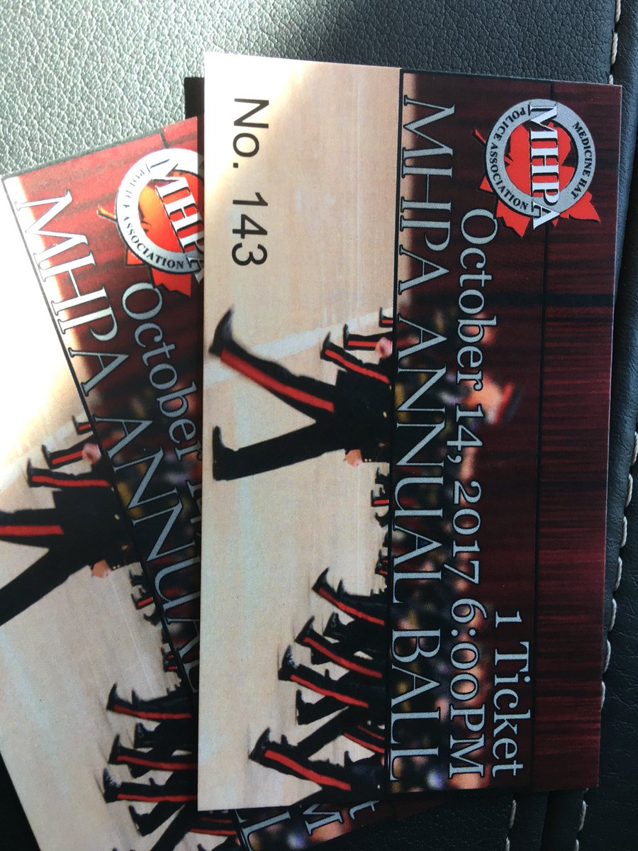I have my tickets for the annual MHPA ball. Do you have yours?  Only a few weeks left and is promised to be an excellent @MedHatFoodBank